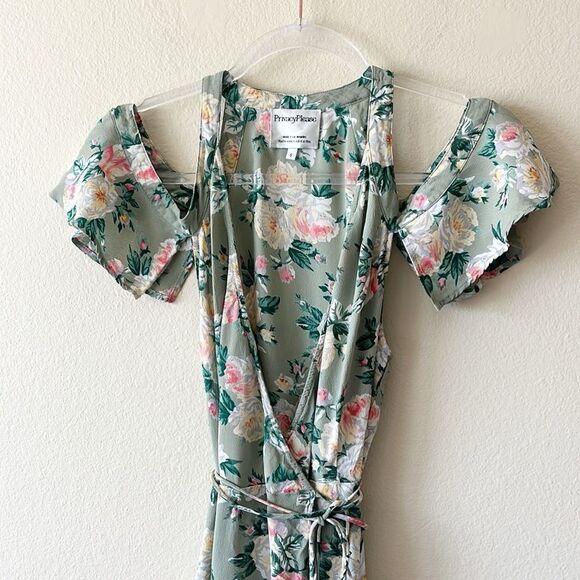 Privacy Please Floral Off Shoulder Wrap Dress - Picture 3 of 11